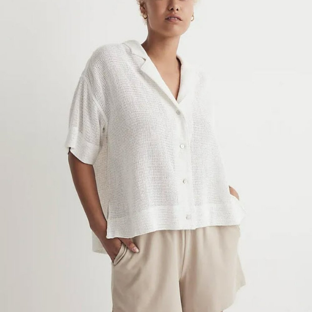 Madewell Cotton Mesh Camp Shirt